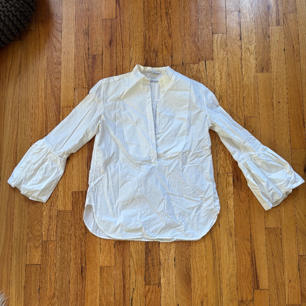 Bell-sleeves white top
